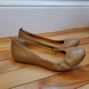Leather Ballet Flats J Crew Burnt Sienna